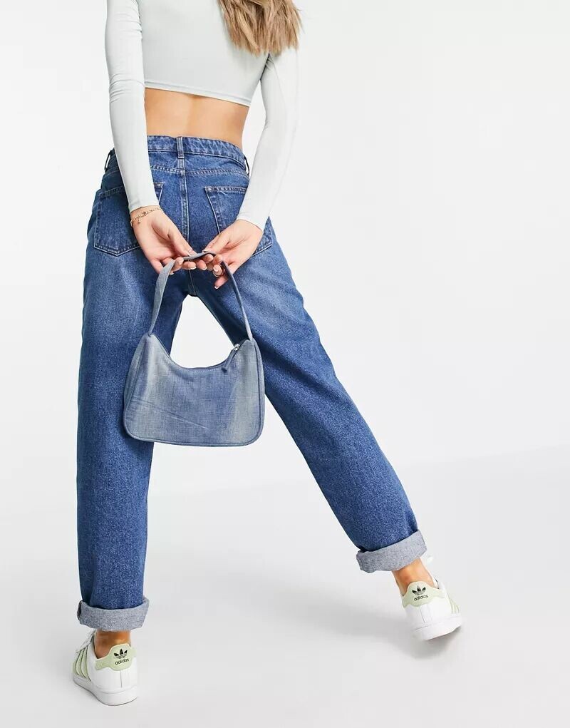 

Свободные джинсы Mom DTT Veron в цвете Mid Blue Wash Don't Think Twice