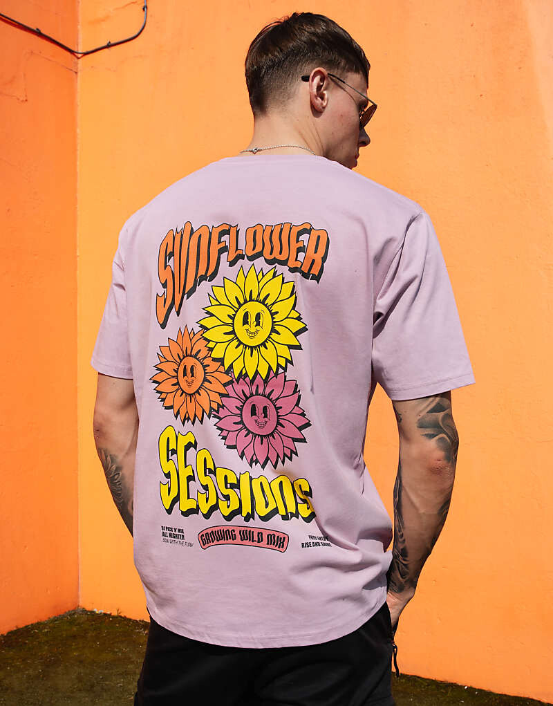 

Фиолетовая футболка унисекс унисекс Sunflower Sessions Festival