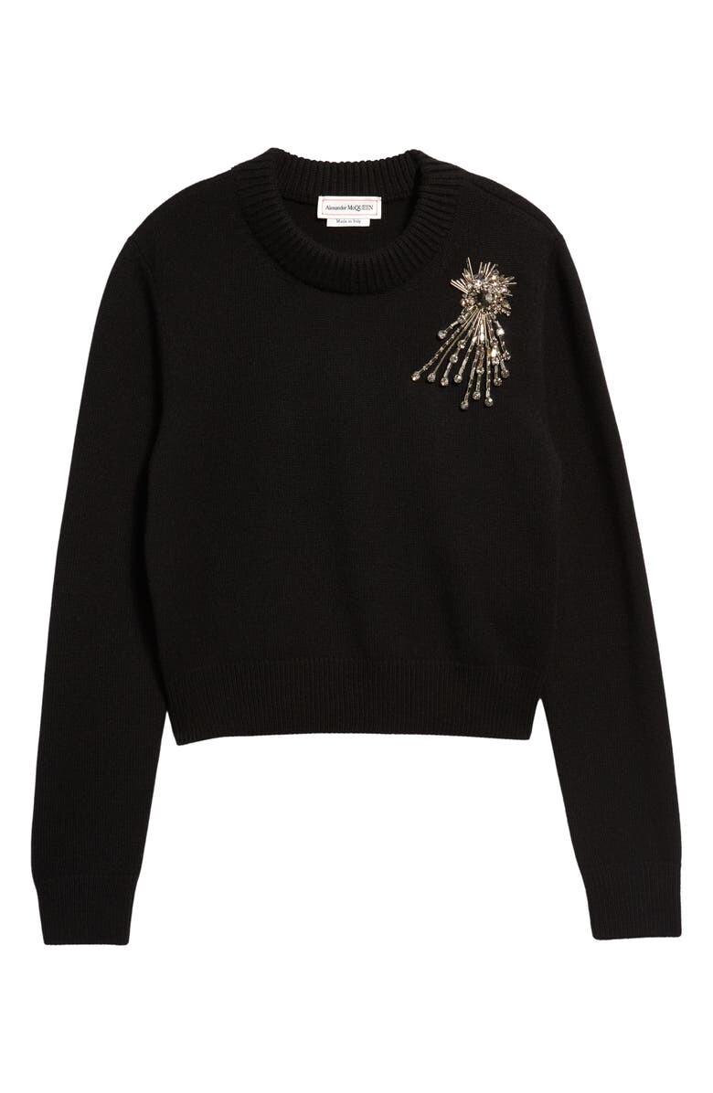

Свитер с круглым вырезом из кашемира с украшением Astral ALEXANDER MCQUEEN