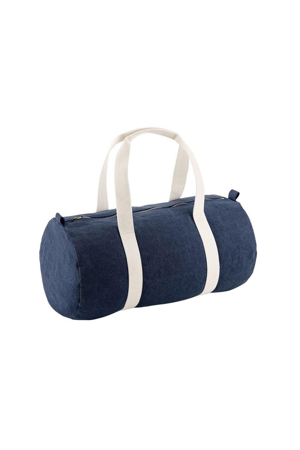 Джинсовая спортивная сумка Barrel Bagbase, синий