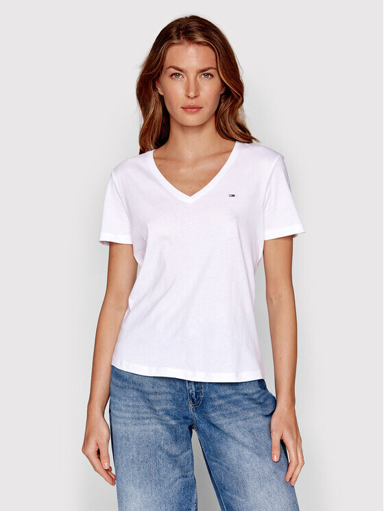 

Футболка узкого кроя Tommy Jeans, белый