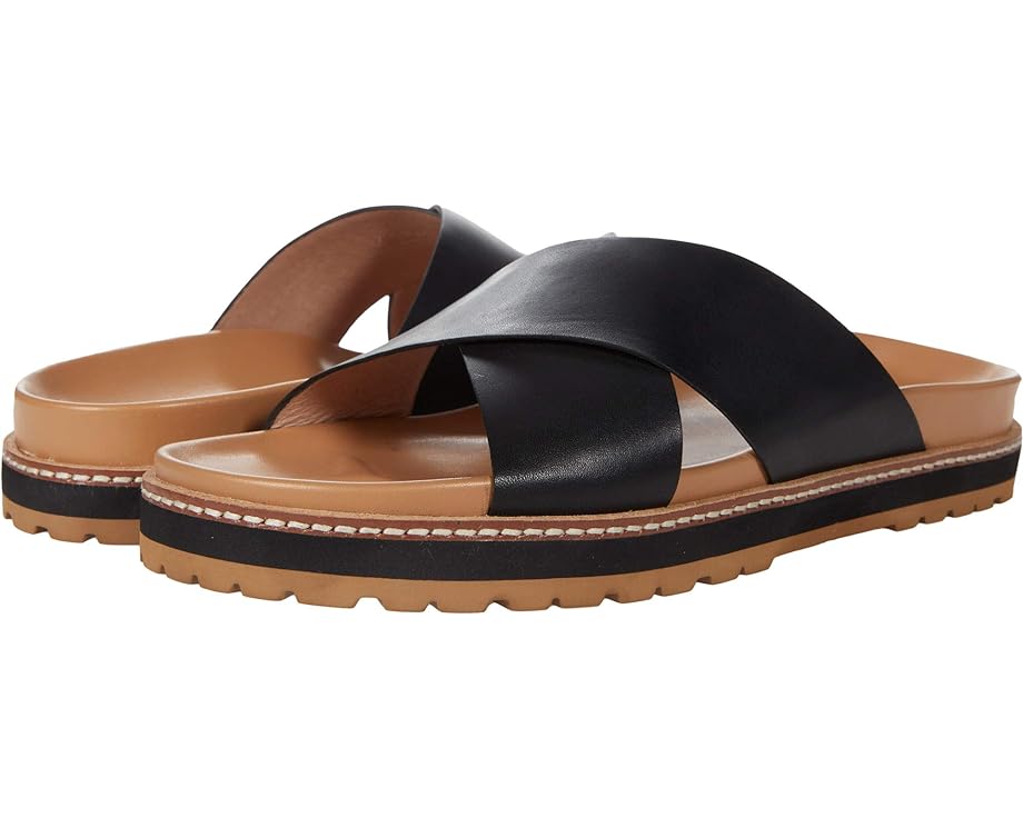 Сандалии Madewell The Dayna Lugsole Slide Sandal in Leather, реальный черный