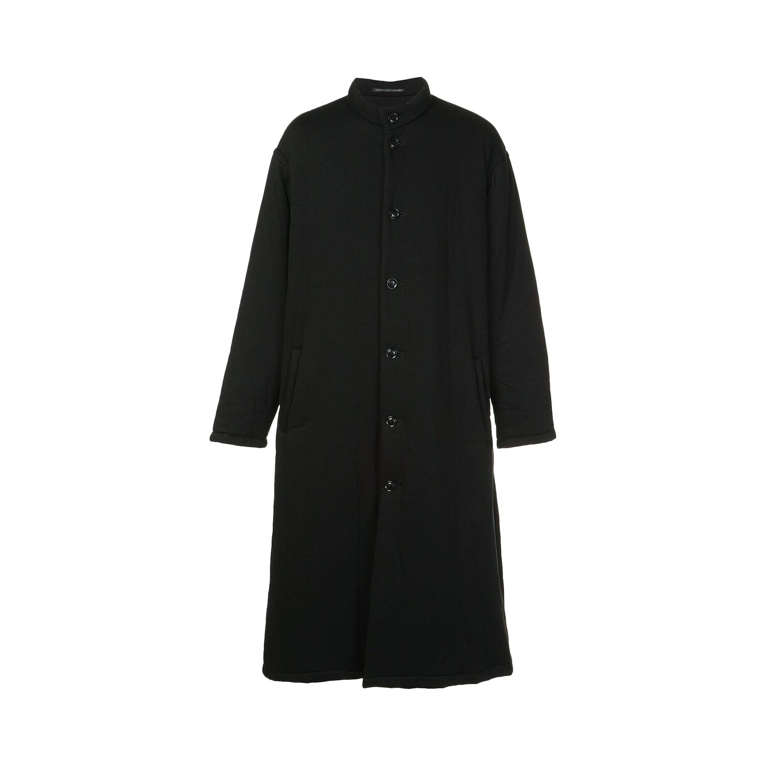 

Yohji Yamamoto Pour Homme Утепленное пальто-стойка C, цвет Черный
