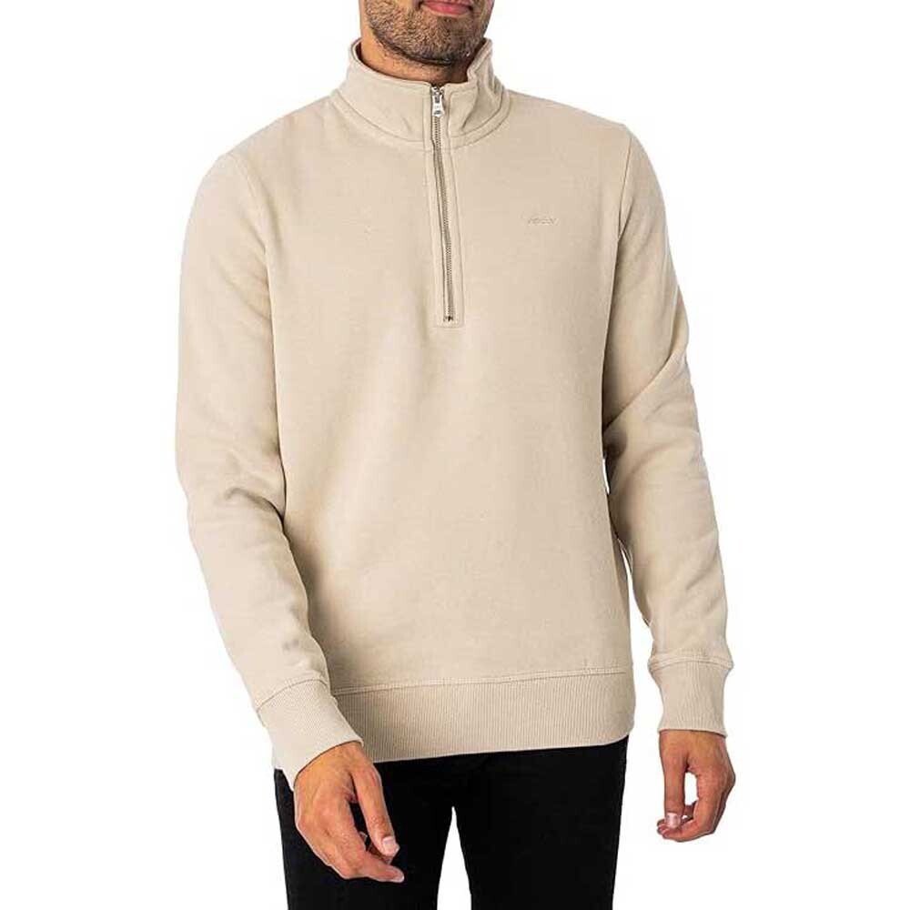 

Толстовка Superdry Essential Half Zip, бежевый, Серый