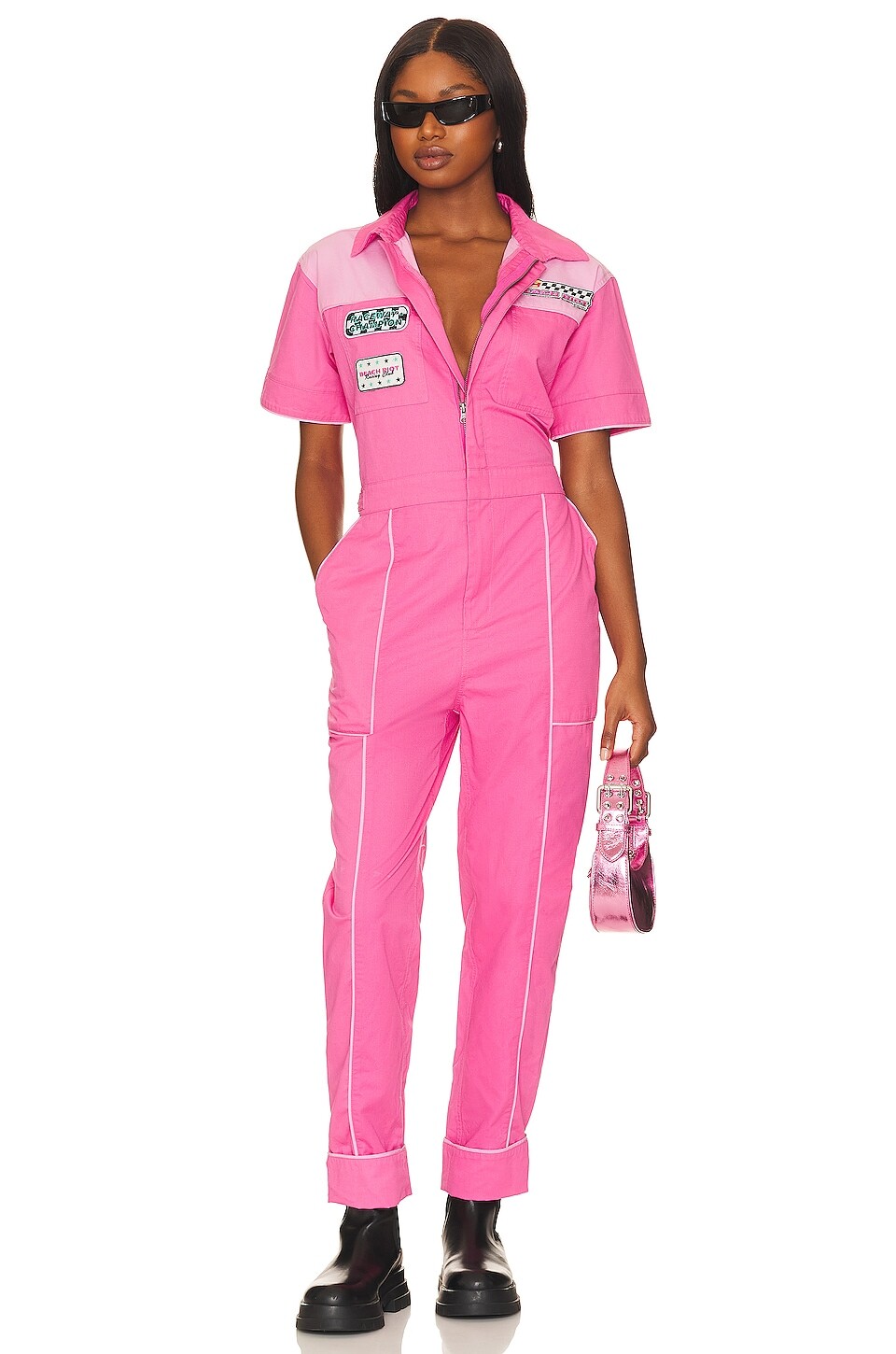 

Комбинезон BEACH RIOT Racertrack, цвет Fandango Pink
