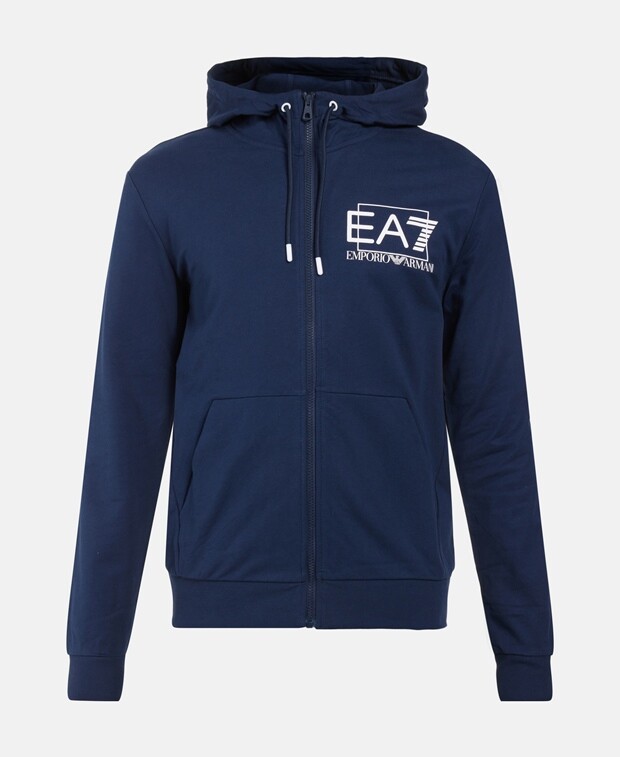 

Толстовка с капюшоном EA7 Emporio Armani, темно-синий