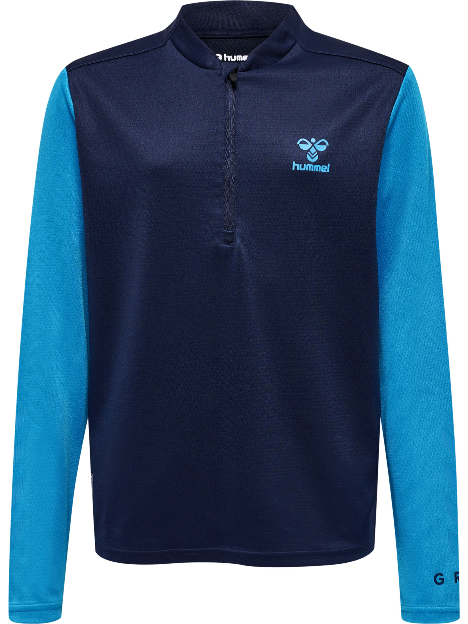 

Толстовка Hummel Mit Kurzem Reißverschluss Hmlongrid 1/2 Zip Poly Sweat Kids, цвет MARINE/ATOMIC BLUE