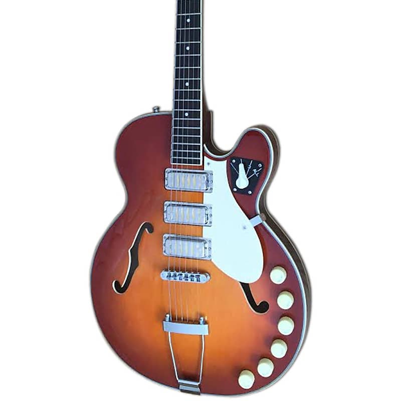 цена Электрогитара Airline Guitars H59 - Honeyburst - Semi-Hollow Electric Guitar - NEW!