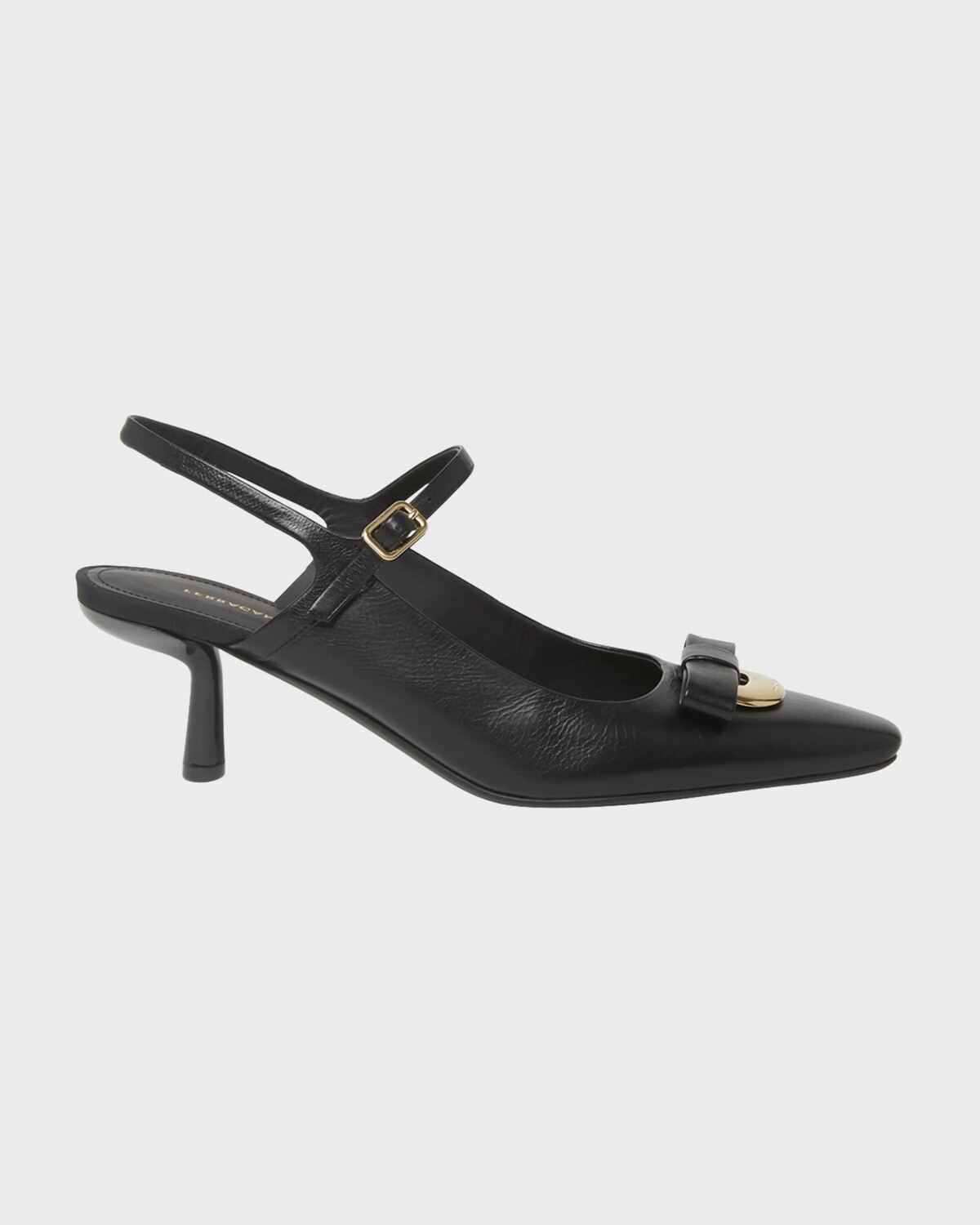 

Кожаные туфли Мэри Джейн Ophelia с пяткой на пятке Ferragamo, цвет Nero