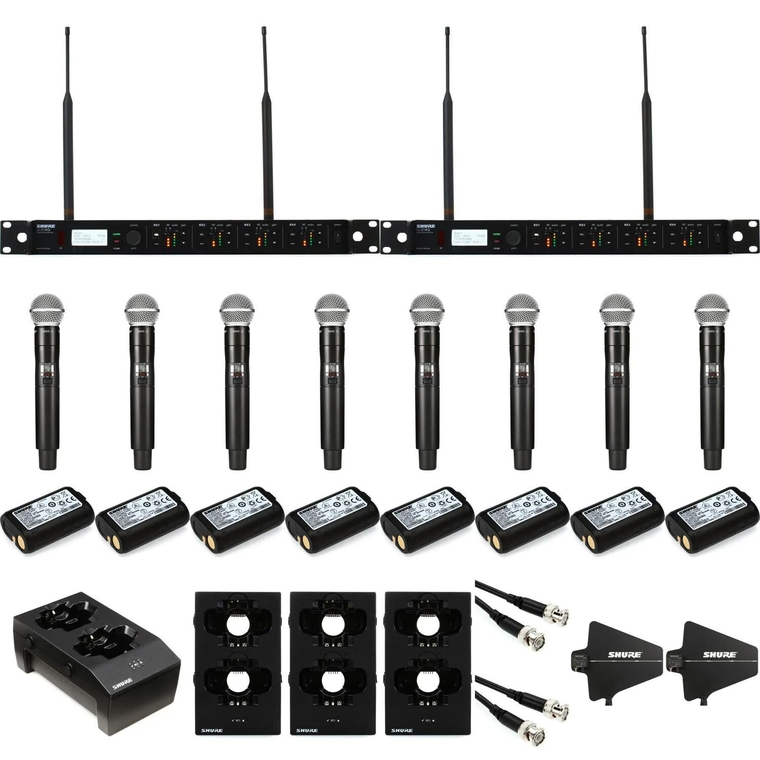 

8-канальный портативный беспроводной комплект Shure ULXD4Q — диапазон H50