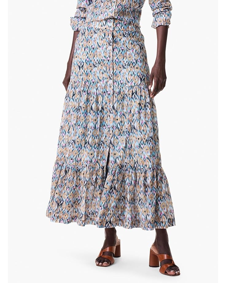

Юбка NIC+ZOE Petite Up Beat Ikat Tiered Skirt, синий мульти