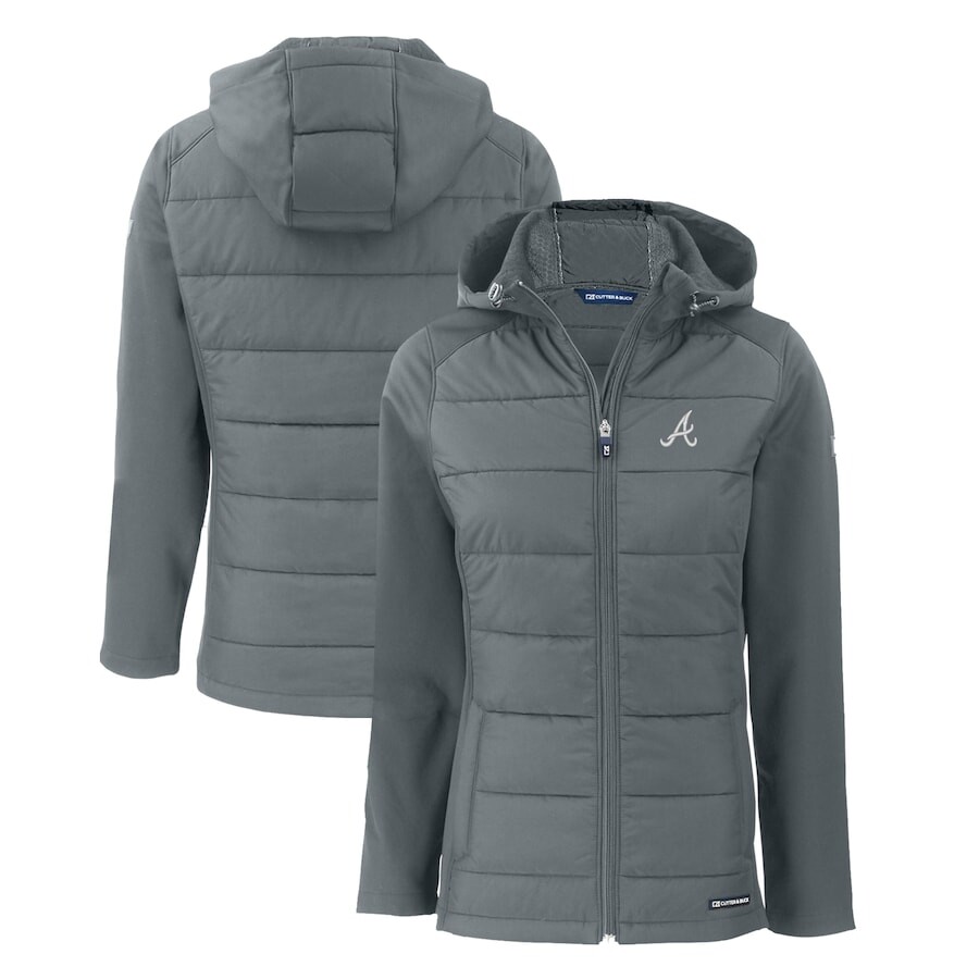 

Толстовка на молнии Cutter & Buck Atlanta Braves, стальной