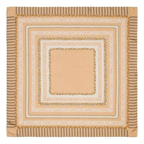 

Шарф scarf 90x90 cm Moschino, бежевый