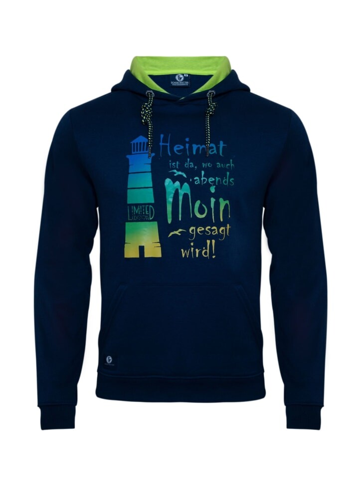 

Худи SCHIETWETTER Leuchtturm, цвет navy-neongrün