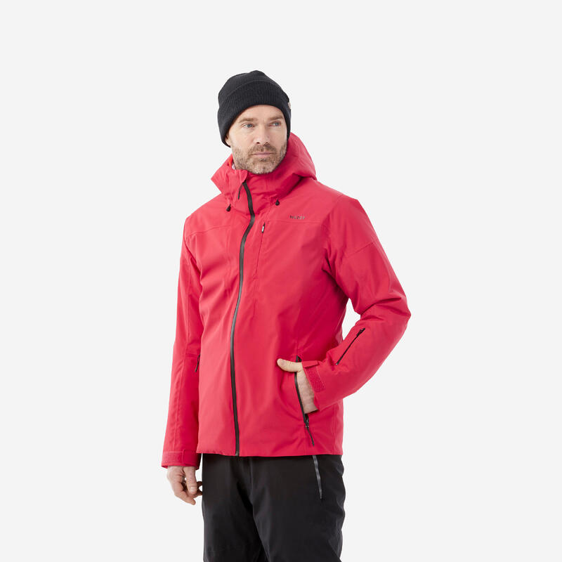 Лыжная куртка мужская теплая трассовая - 500 красный WEDZE, цвет rot
