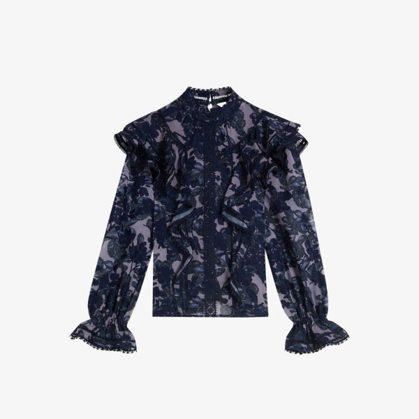 

Блузка Kiraaa с кружевной отделкой Ted Baker, синий