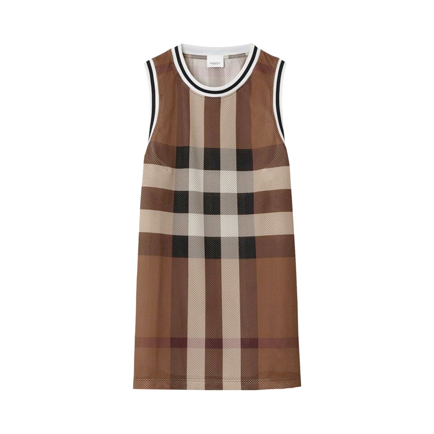 

Сетчатая майка Burberry, цвет Березовый коричневый