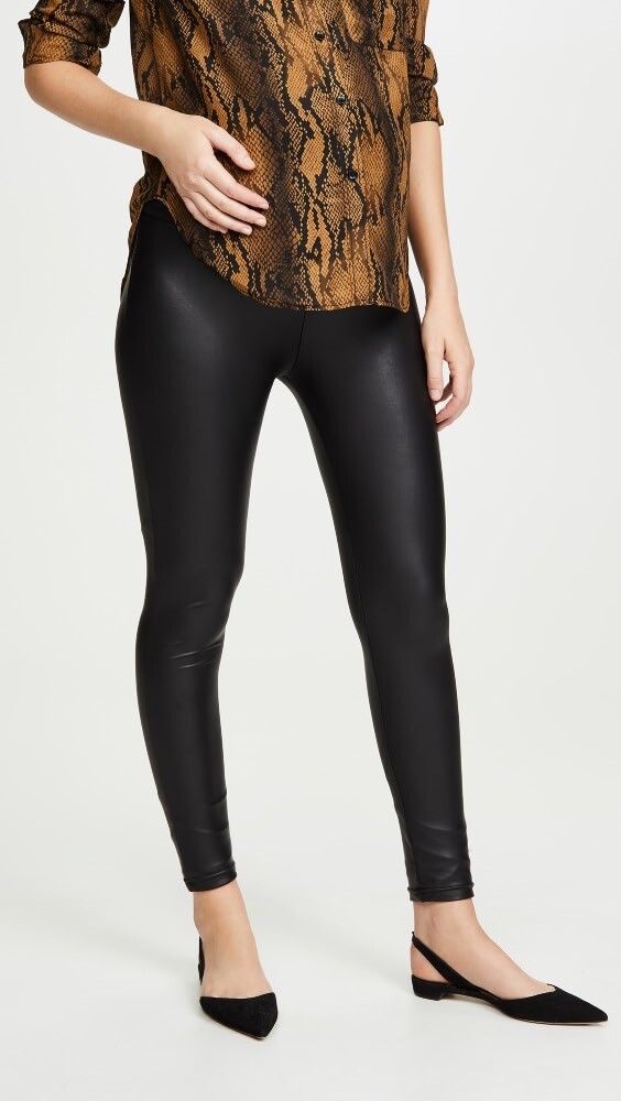 

Леггинсы Plush Liquid Double Layer Over-Belly Leggings, черный
