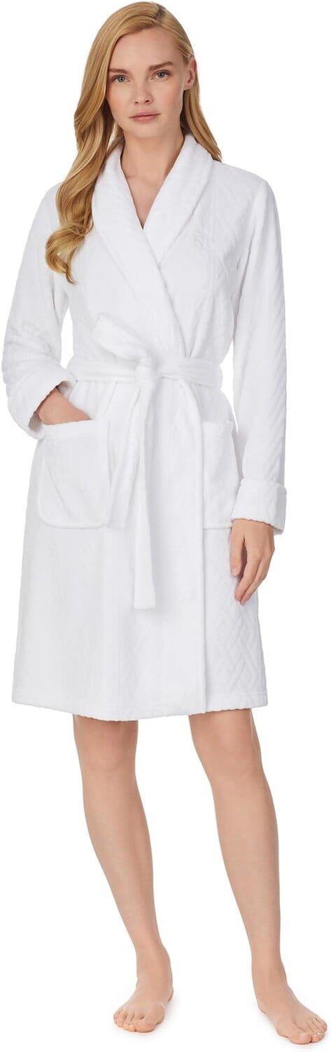 

Халат Recycled So Soft Shawl Collar Robe LAUREN Ralph Lauren, белый