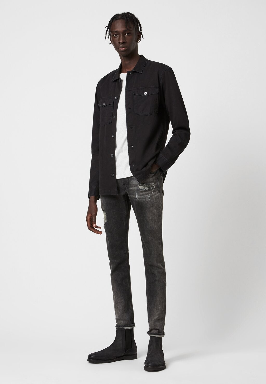 

Рубашка SPOTTER AllSaints, цвет black