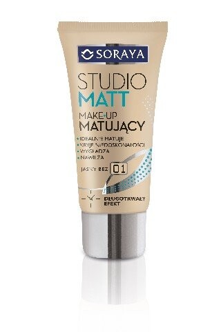 

Матирующая основа 01 светло-бежевый, 30 мл Soraya, Make Up Studio Matt