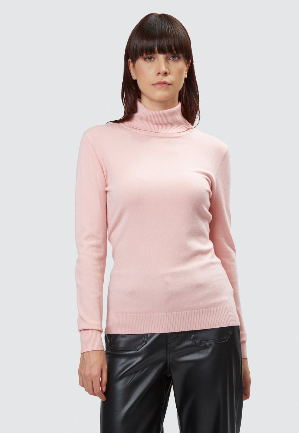 

Джемпер HIGH-NECK BASIC INFLUENCER, светло-розовый