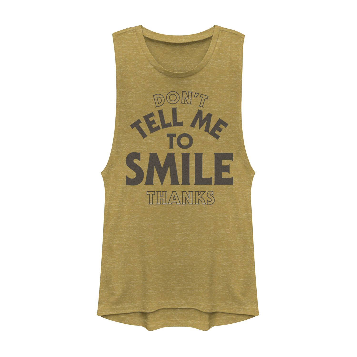 Юниорская футболка «Не говори мне улыбаться благодаря мышцам» printio футболка классическая не говори мне улыбаться