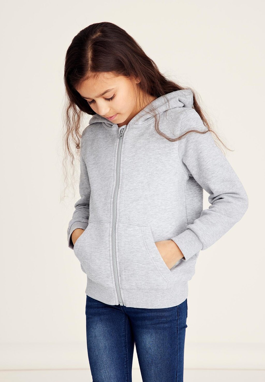 

Толстовка на молнии Nkflena Name it, цвет grey melange