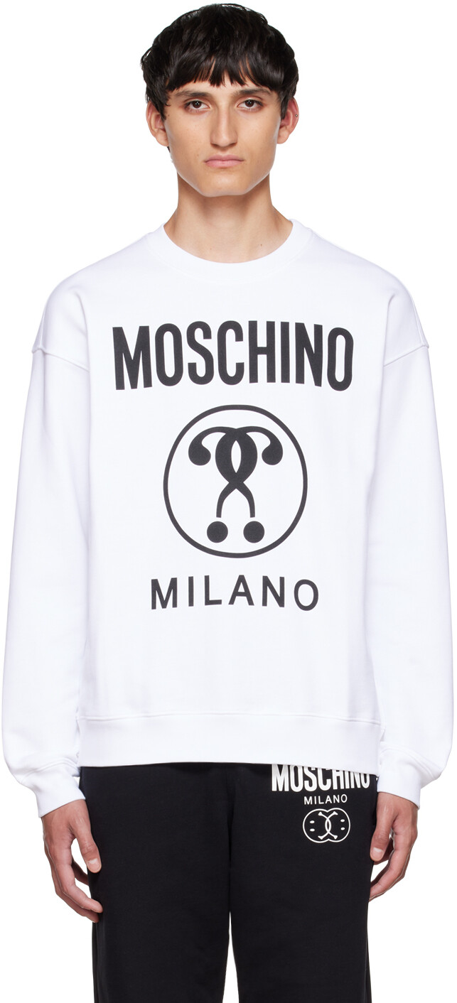 

Moschino Белый толстовка с двойным вопросительным знаком