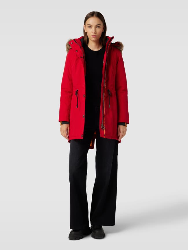 Функциональная куртка со съемным искусственным мехом модели Wolkenlos 878 Wellensteyn, красный куртка женская wellensteyn westwind l black army