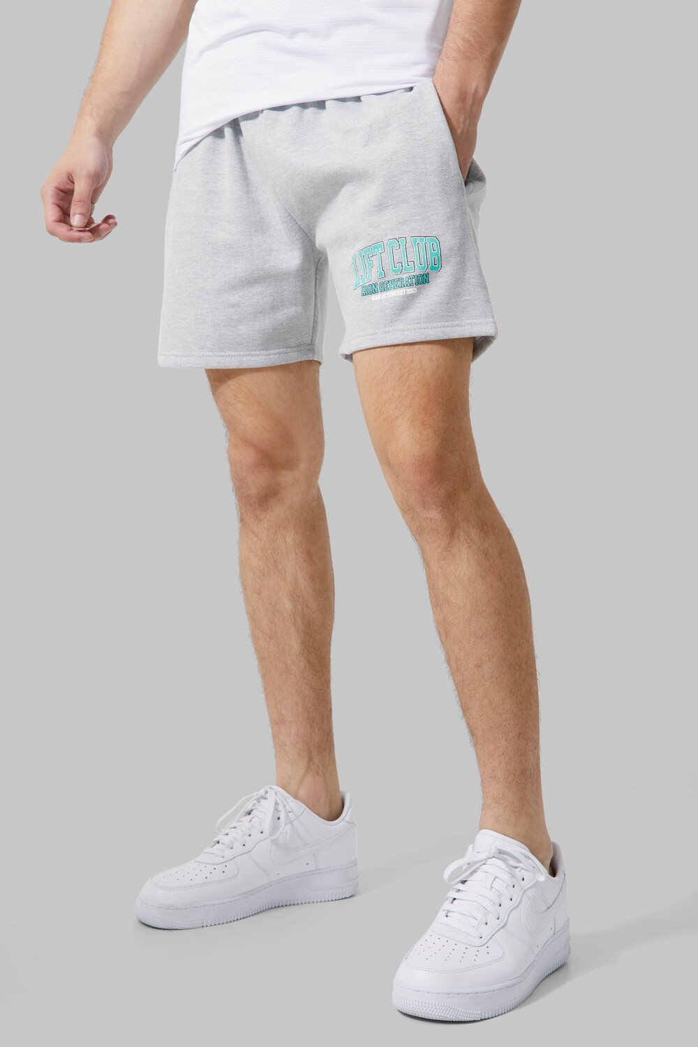 

Высокие мужчины active свободные шорты lift club Boohoo, серый