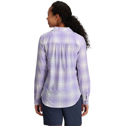 Солнечная рубашка с длинными рукавами Astroman женская Outdoor Research, цвет Lavender Plaid