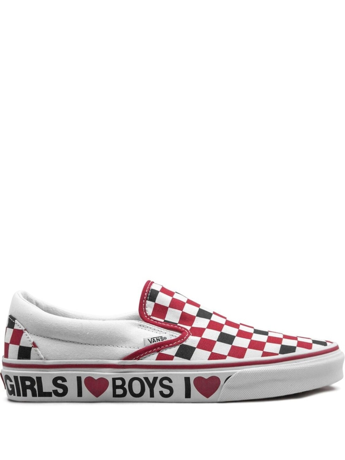 

Vans слипоны с принтом, красный
