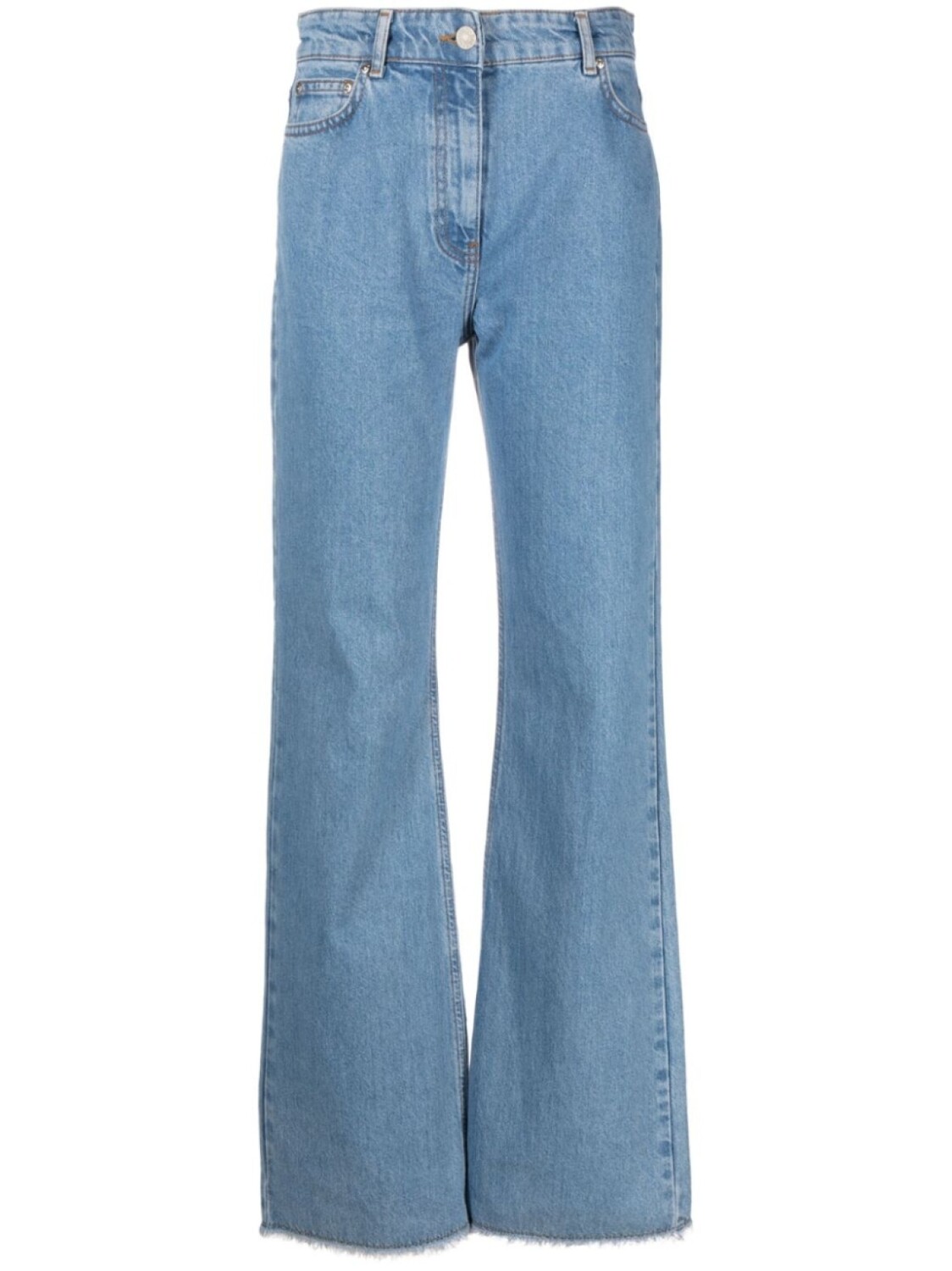 

MOSCHINO JEANS расклешенные джинсы с необработанными краями, синий