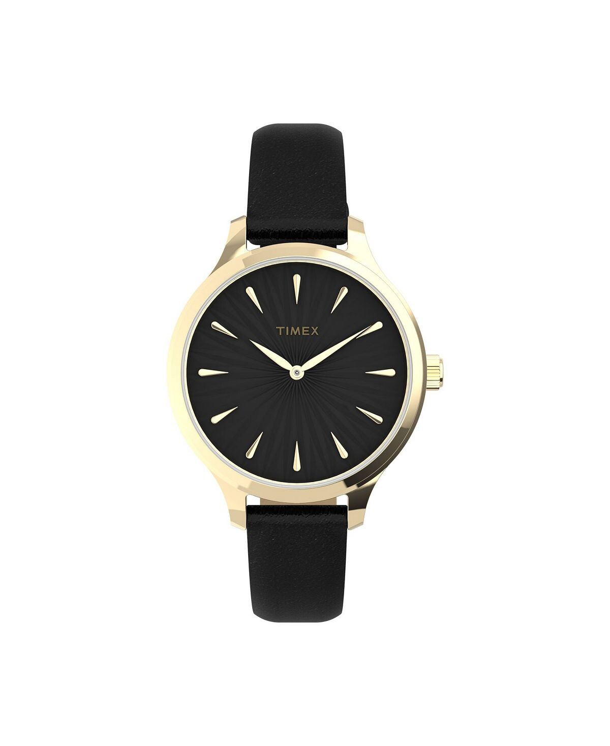 

Женские часы Peyton с черным кожаным ремешком, 36 мм Timex, черный