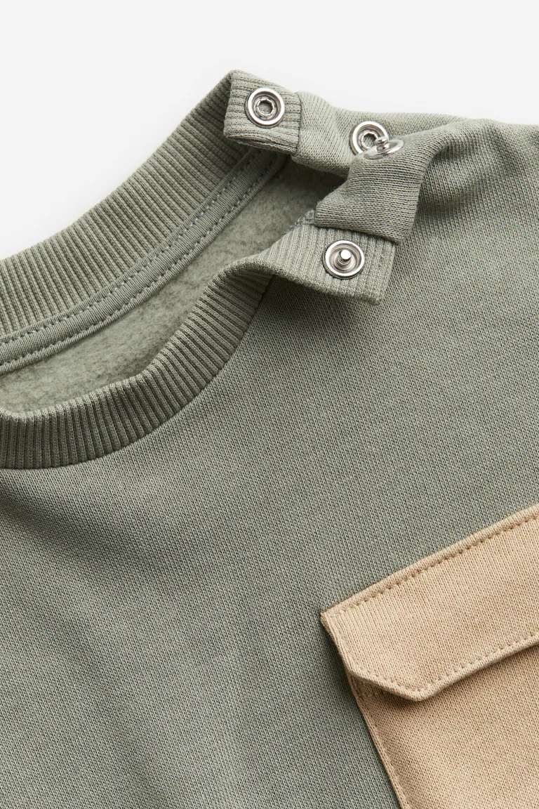 

Хлопковая толстовка H&M, зеленый