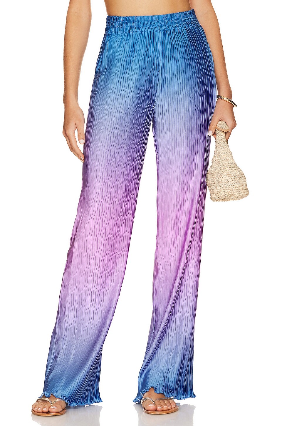 

Брюки SIMKHAI Dante Ombre Wide Leg, цвет Sheer Lilac Ombre