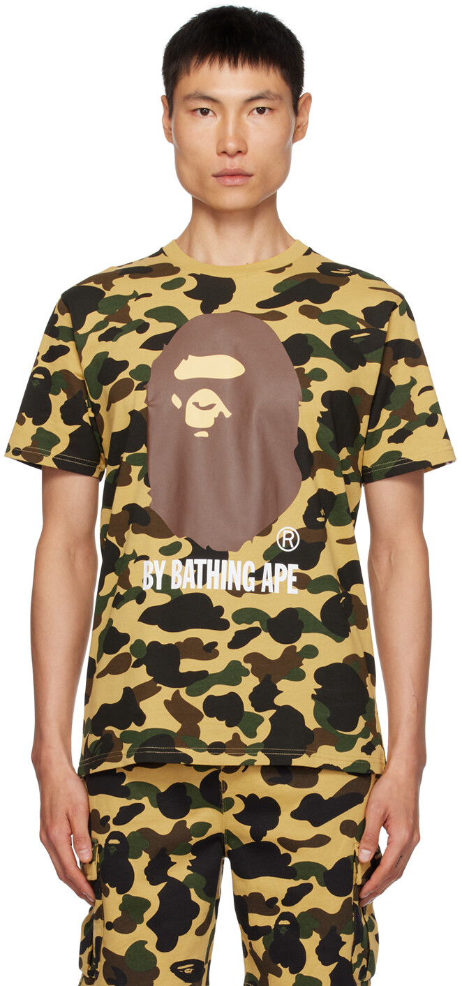 

Желтая камуфляжная футболка BAPE 1st, Желтый