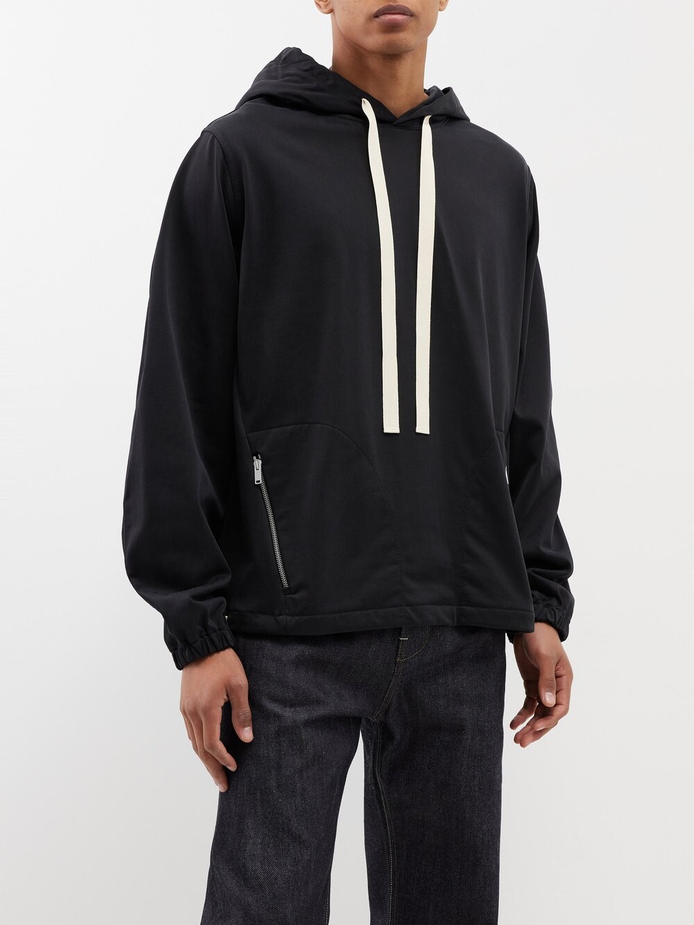 

Толстовка оверсайз из джерси Jil Sander, черный
