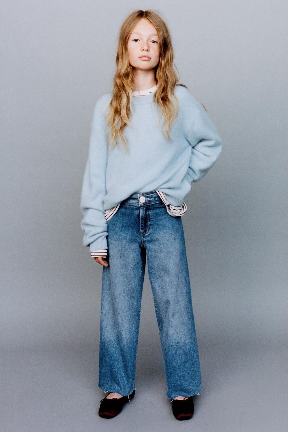

Морские джинсы ZARA, синий