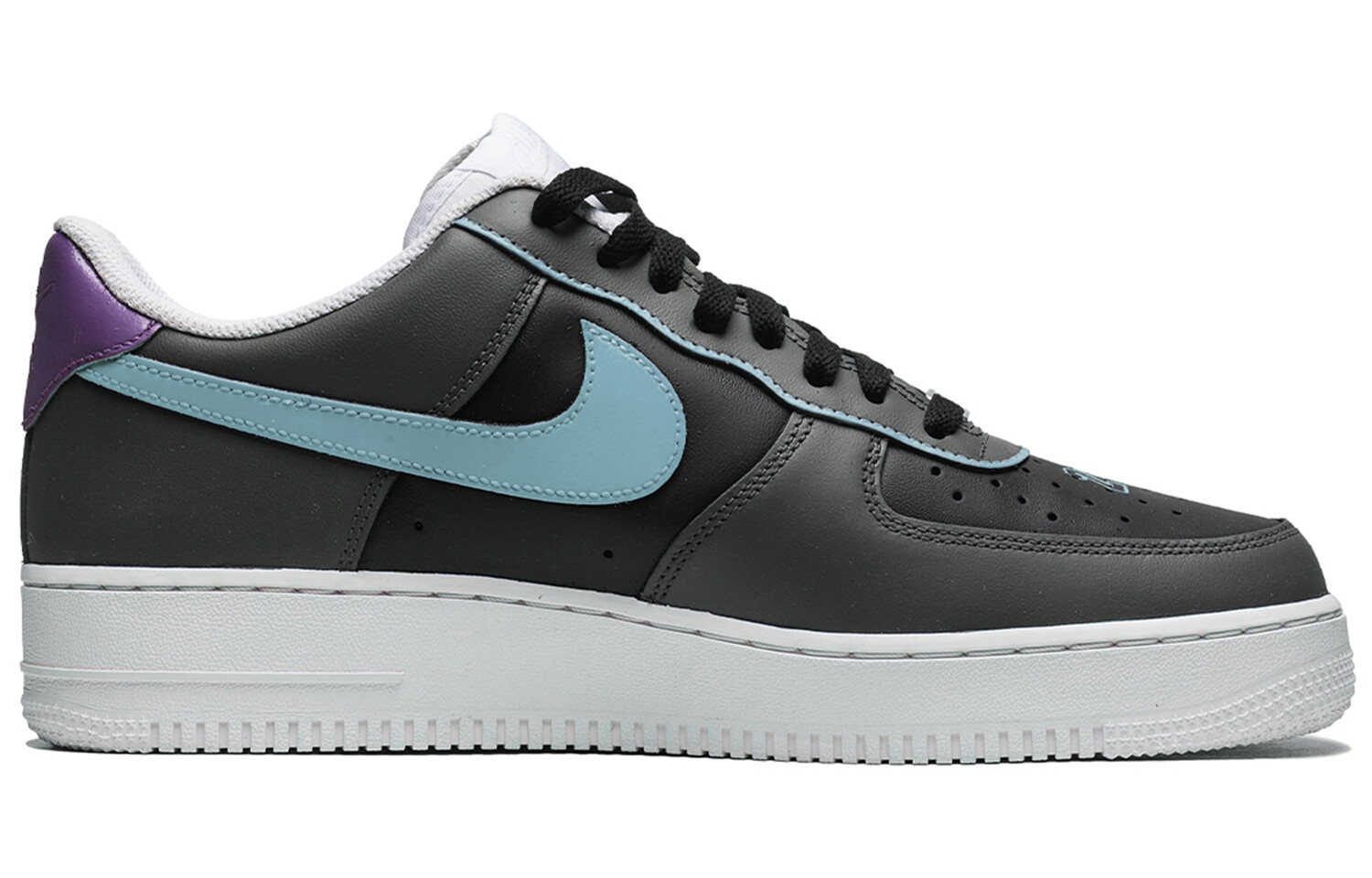 

Кроссовки Nike Air Force 1 Skateboarding Shoes Unisex Low-top Grey/Black/Blue, серый/черный