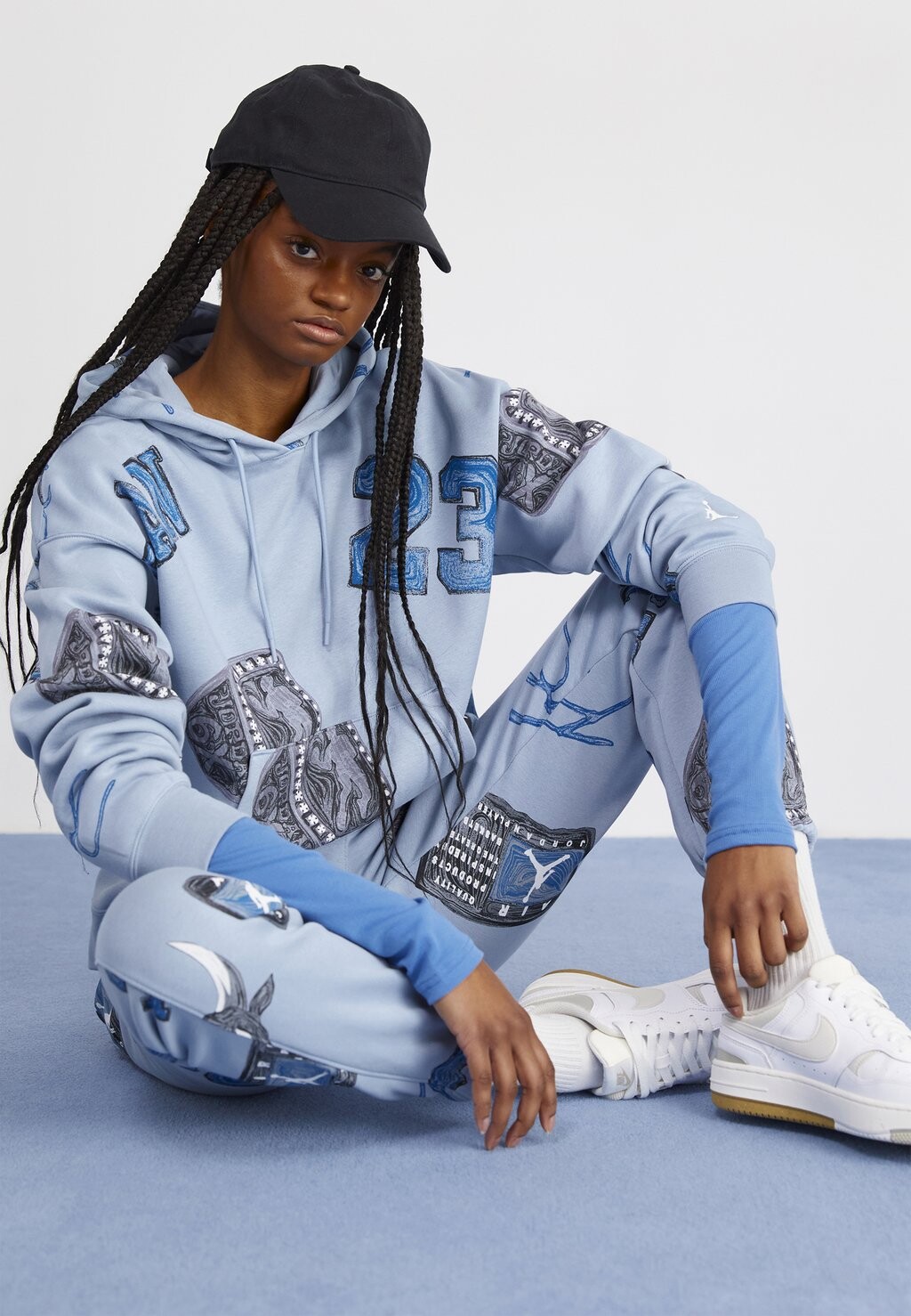 

Толстовка HOODIE Jordan, цвет blue grey/sail