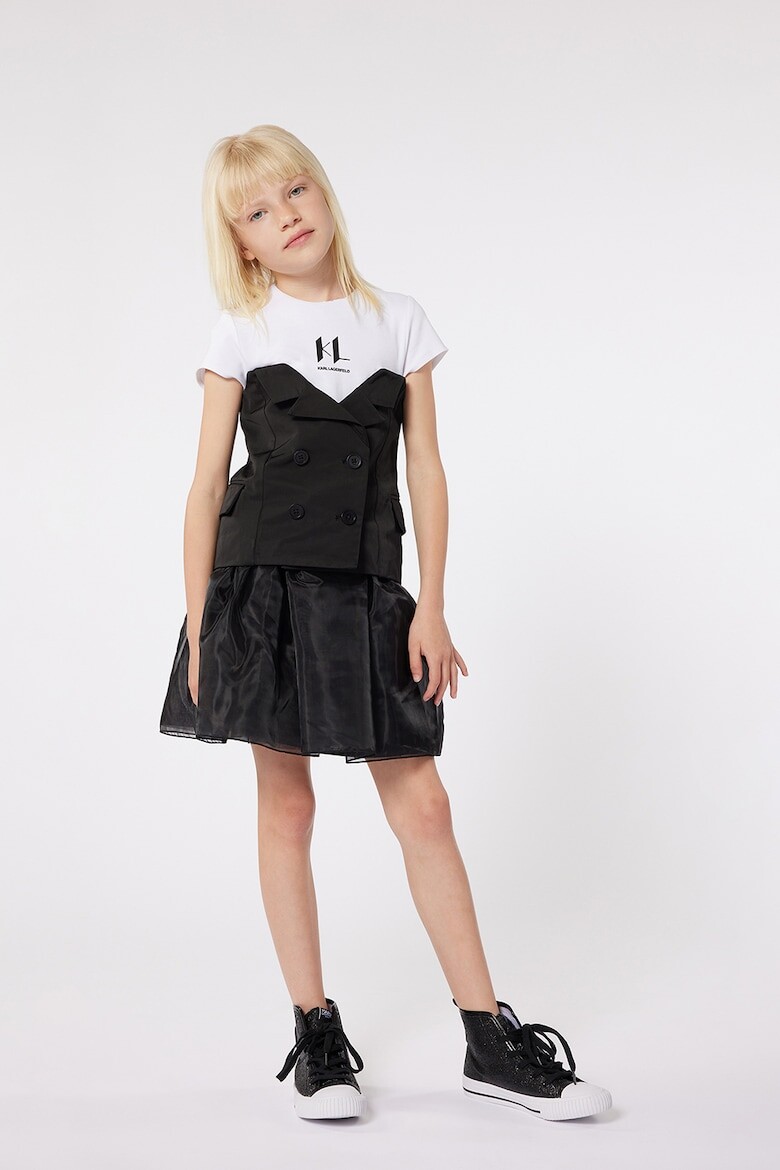 

Вырезное платье с дизайном 2в1 Karl Lagerfeld, черный