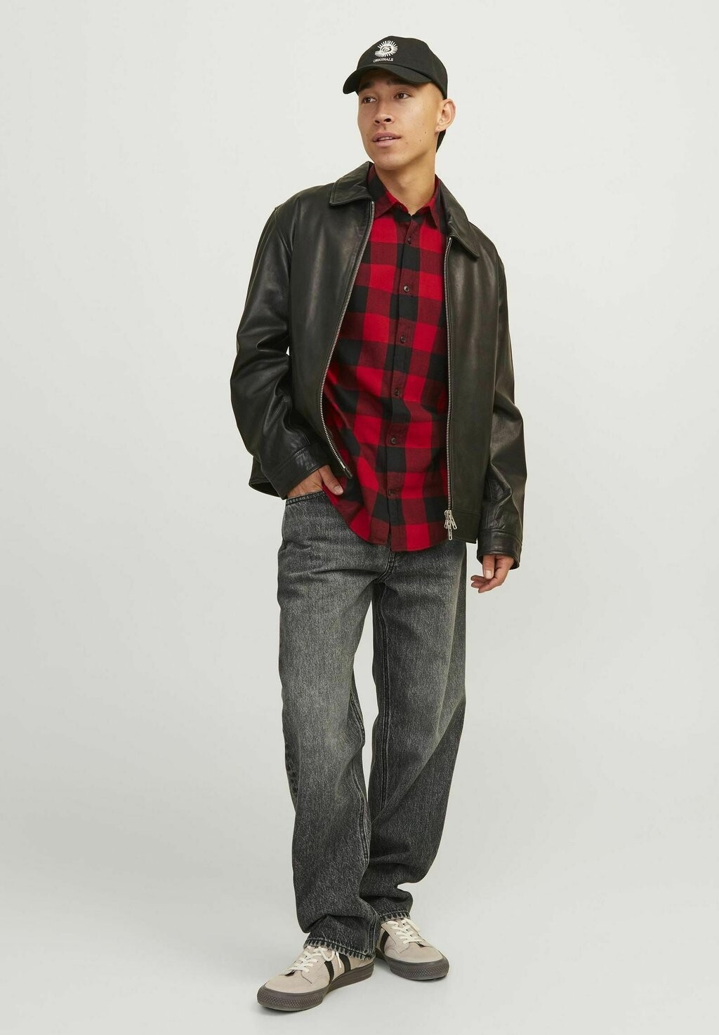 

Прямые джинсы Loose Fit Jjieddie Jjoriginal Jack & Jones, черный деним