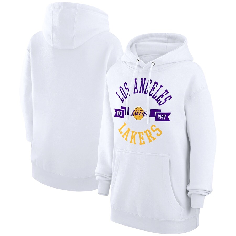 

Пуловер с капюшоном G-III 4Her by Carl Banks Los Angeles Lakers, белый
