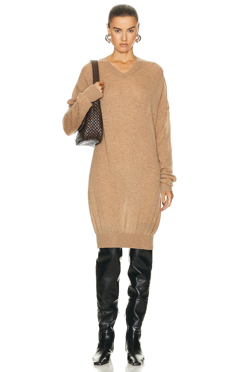 

Платье Khaite Marano Sweater, кэмел