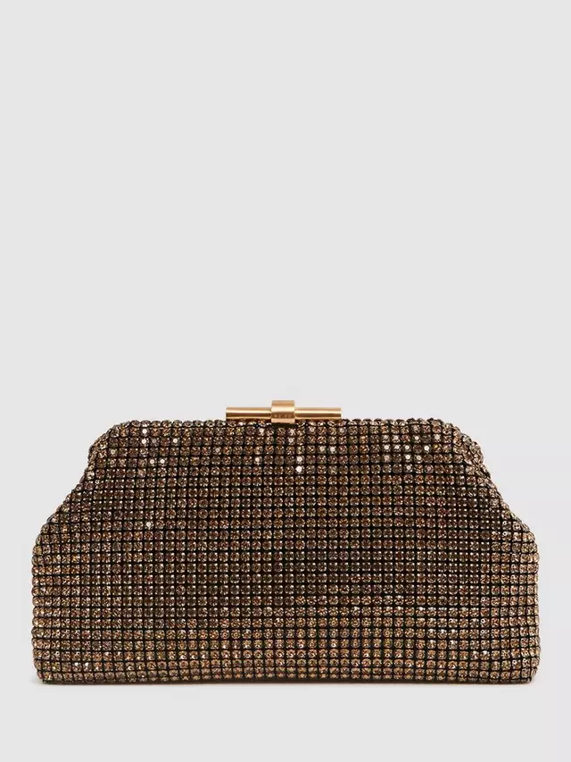 

Клатч Reiss Adaline Crystal, золотой
