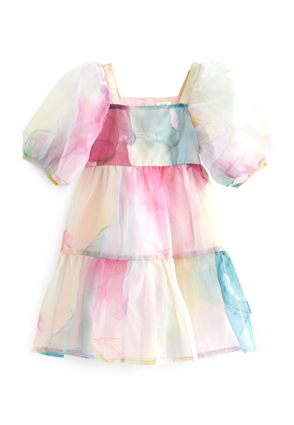 

Летнее платье Tiered Organza Dress Next, цвет rainbow watercolour