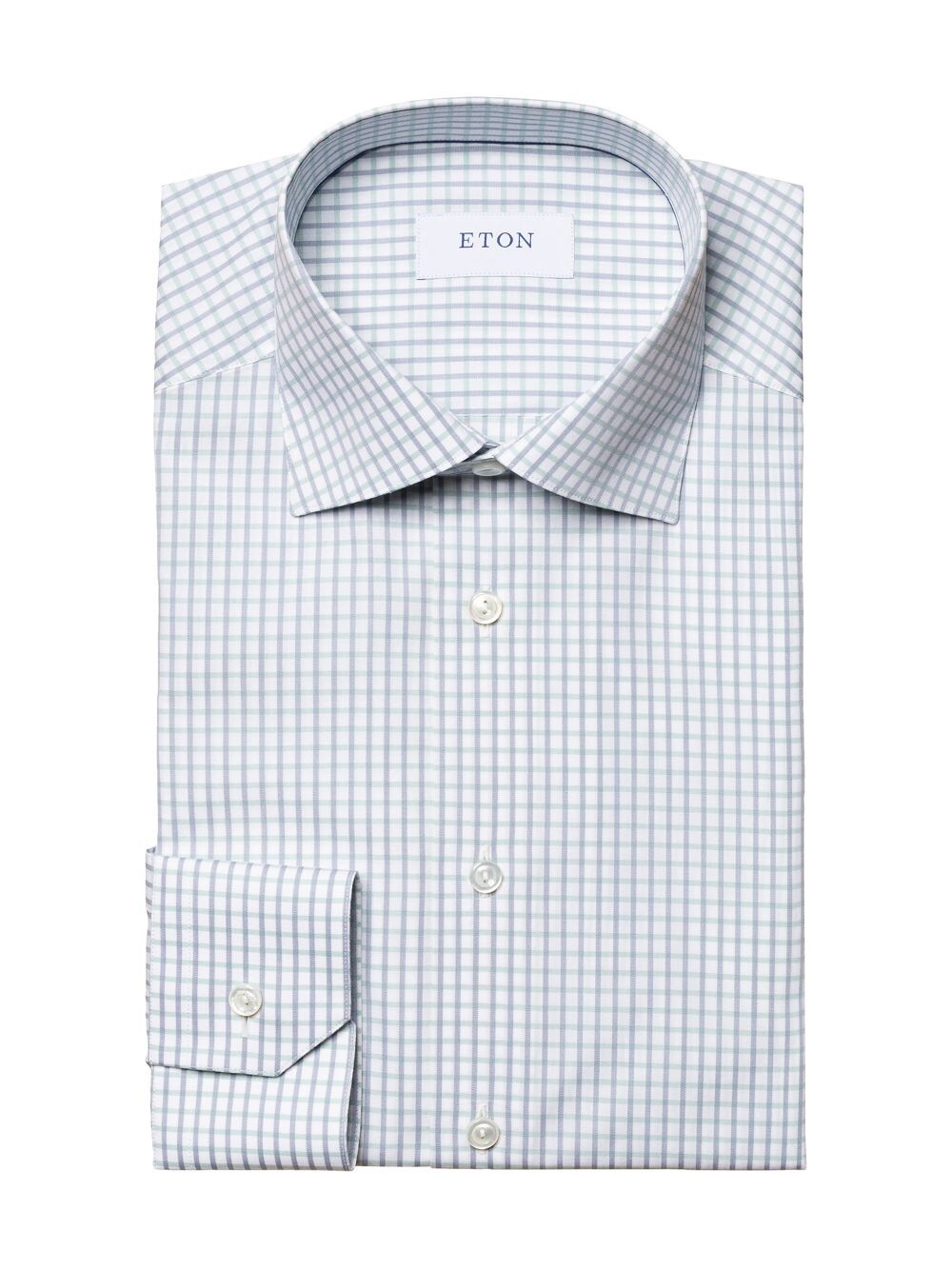 

Рубашка Slim Fit в клетку Eton, зеленый