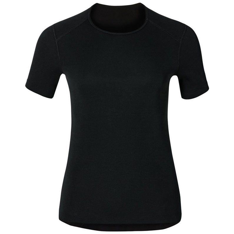 Женская активная теплая эко-футболка Crew Odlo, черный